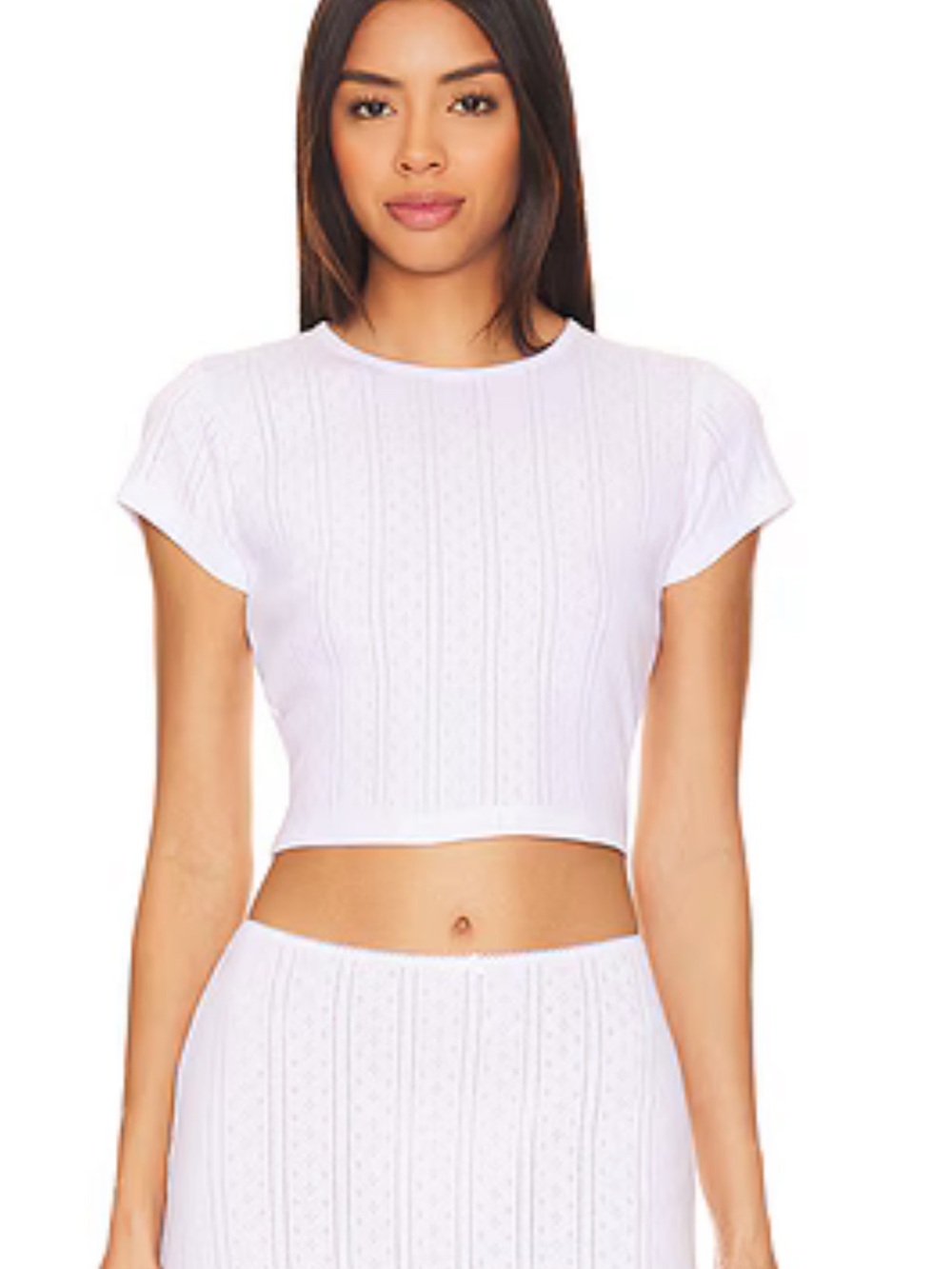 Cou Cou Intimates Cropped Baby Tee White